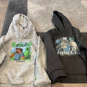 Minecraft Kids Hoodie Set - Gray and Black